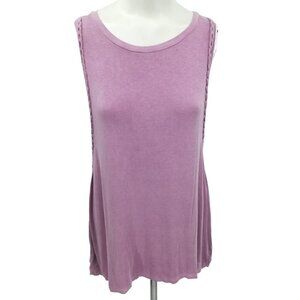 American Eagle Soft & Sexy Stretch Muscle Tank Size L Purple Lilac Braided